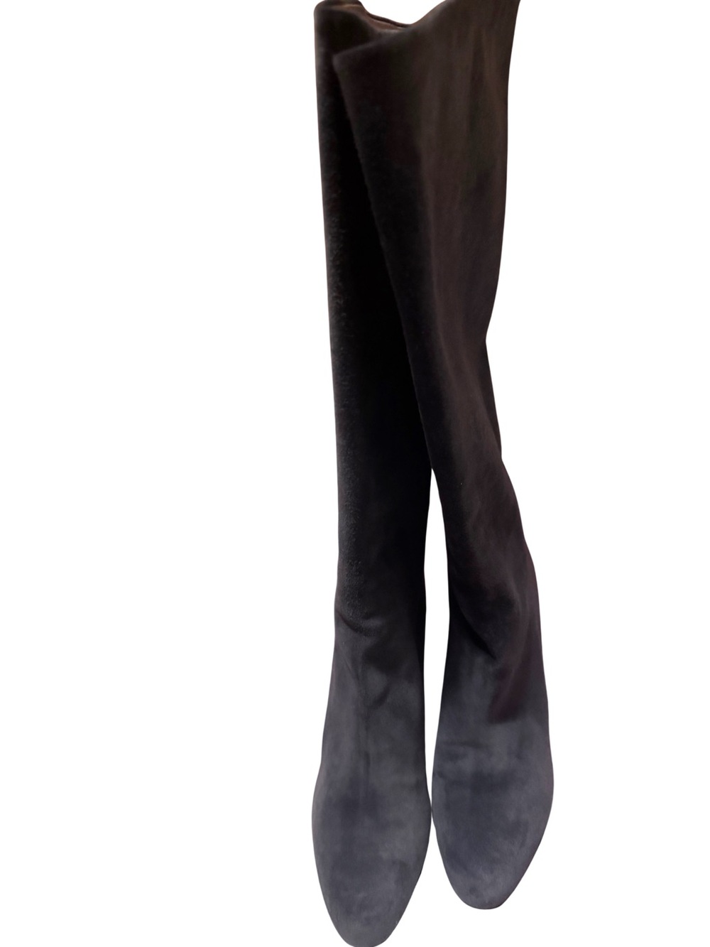 Salvatore Ferragamo Black Suede Over-the-Knee Boots